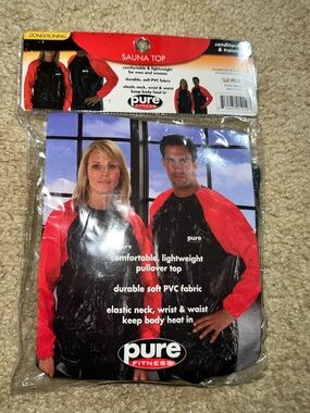 Pure Fitness Sauna Top - Black & Red Pullover